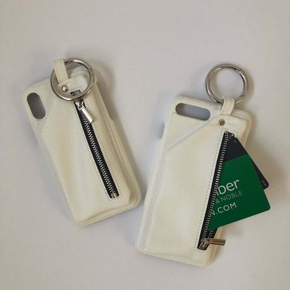 iPhone case with zipper pocket